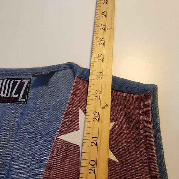 Vintage Quizz New York Vest Women Lg Americana Patriot Stars Stipes 4th July - Picture 5 of 5